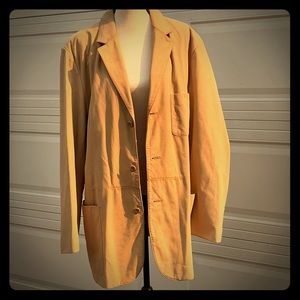 Tasso Elba 100% Leather Jacket Overcoat Peacoat